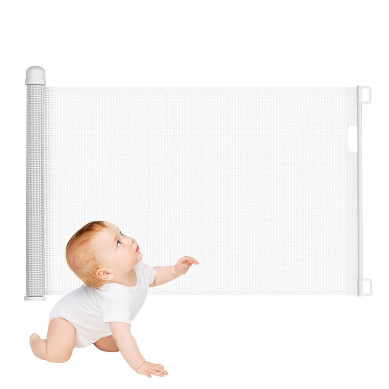 Froadp PVC Türschutzgitter, Ausziehbar Baby Treppengitter für Kinder und Haustiere, Einziehbares Tre