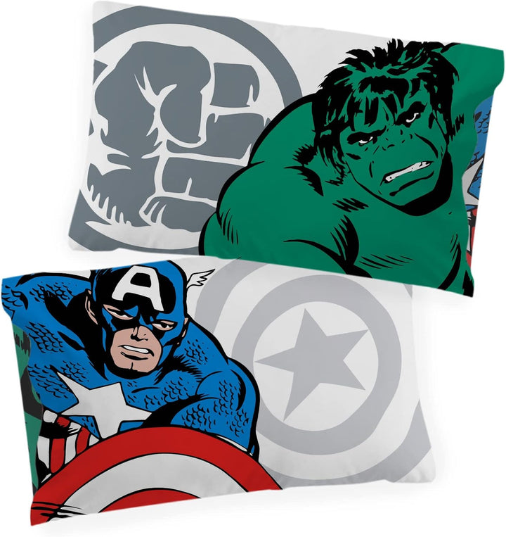 Jay Franco Marvel Comics Comic Cool 100% Baumwolle Kinderbettwäsche-Set 135x200 cm Einzelbettgrösse