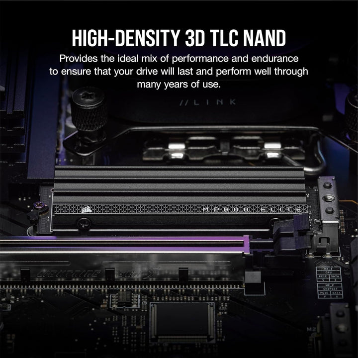 CORSAIR MP600 ELITE 4TB M.2 PCIe Gen4 x4 NVMe SSD – M.2 2280 – Bis zu 7.000MB/Sek. Sequentielles Les