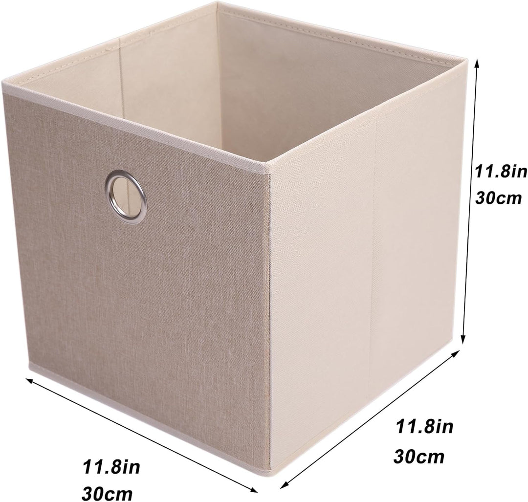 JAKAGO 6 Stück Faltbare Aufbewahrungsbox 30 x 30 x 30 cm Stoff Aufbewahrungswürfel Faltbox für Kalla
