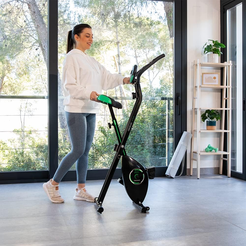 Cecotec Faltbares Heimtrainer X-Bike X. Schwungrad 2,5 kg, variabler Magnetwiderstand, 8 Stufen, Kom