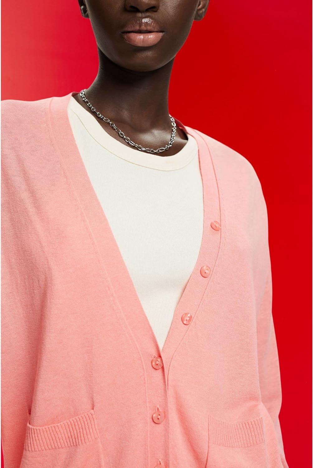 ESPRIT Damen 023ee1i305 Strickjacke XXS 670/Pink, XXS 670/Pink