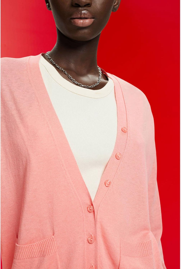 ESPRIT Damen 023ee1i305 Strickjacke XXS 670/Pink, XXS 670/Pink