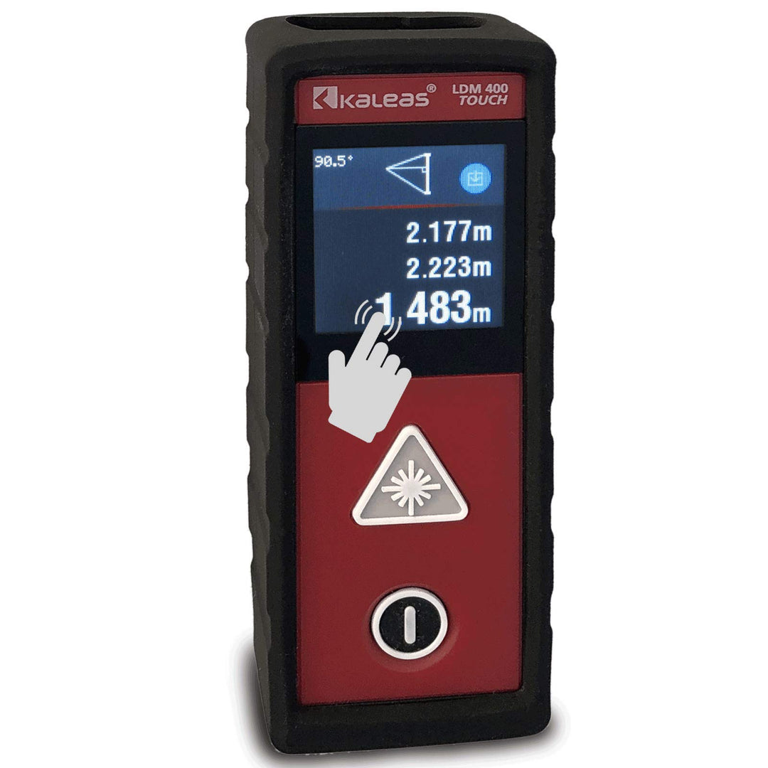 Profi-Laser-Entfernungsmesser LDM 400 Touch für Entfernung bis 40m [Genauigkeit ±2mm] mit Touch-Scre