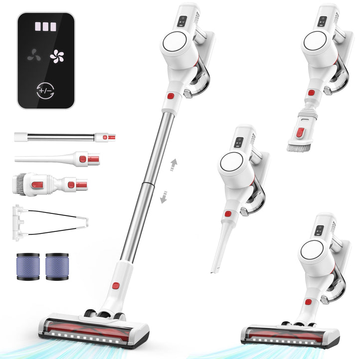 Akku Staubsauger Kabellos Vacuum Cleaner - Kabelloser Akkustaubsauger mit Led-Display Cordless Akkus