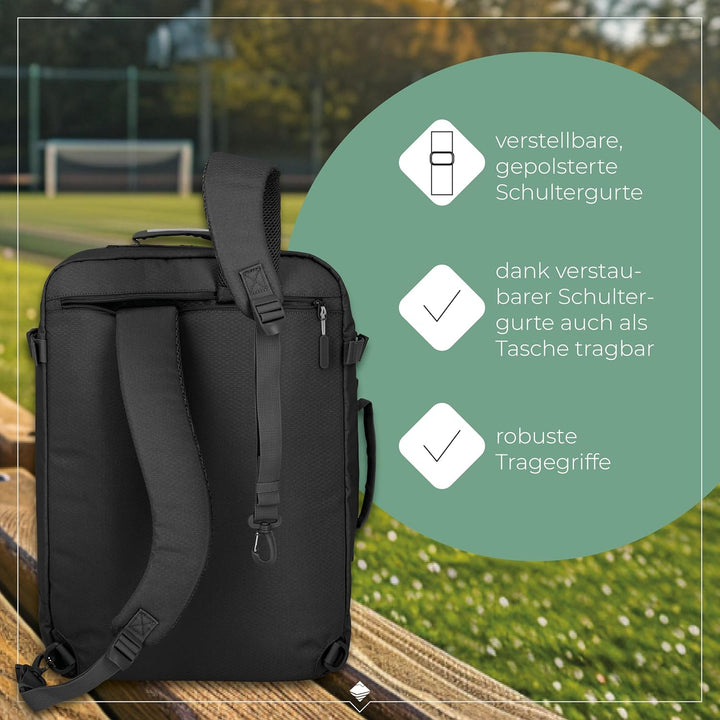 Travelite Handgepäck Rucksack KICK OFF, 50 cm, 35 Liter, Multibag Tasche | wandelbar als Rucksack &amp;