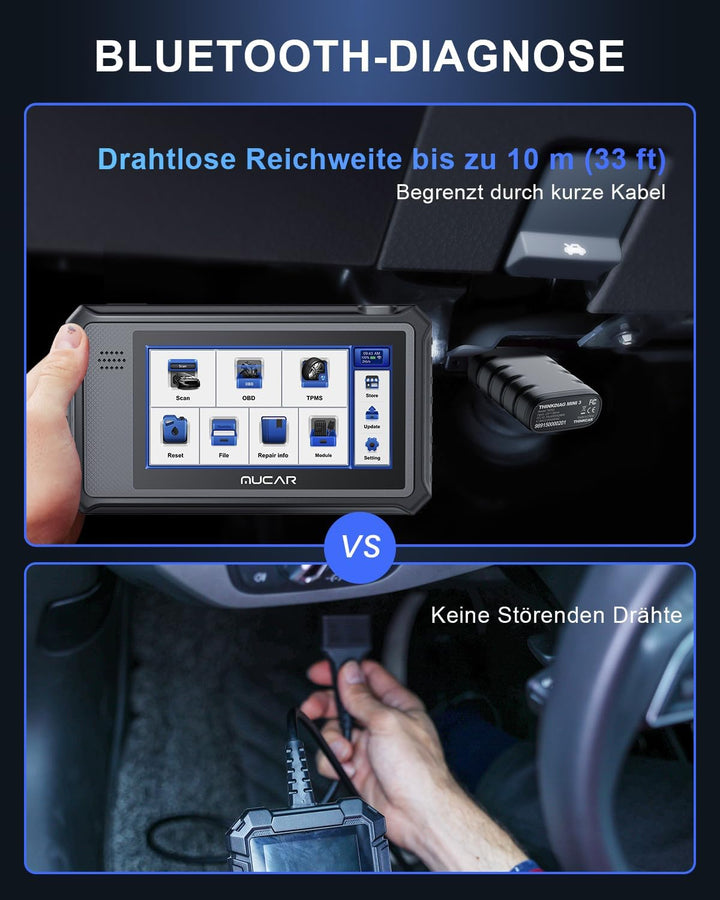 OBD2 Diagnosegerät, MUCAR VO6 Diagnosegerät Auto, Für Alle Fahrzeuge Mit & Alle Systemdiagnosen Und