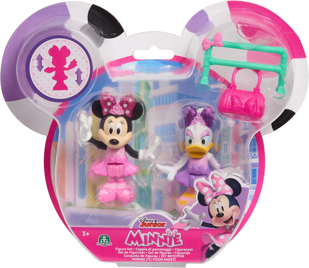 Disney Minnie MCN172, 2 bewegliche Figuren, 7,5 cm, mit Zubehör, Thema Ballerina, Spielzeug für Kind