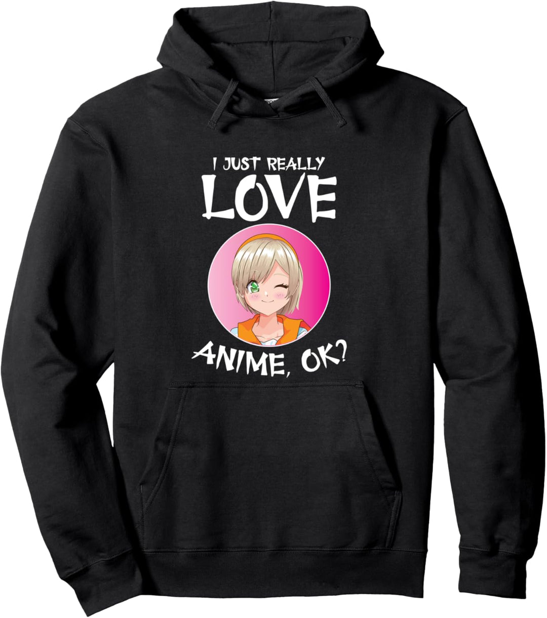 Lustige japanische Manga-Otaku-Mädchen, die ich wirklich mag Pullover Hoodie