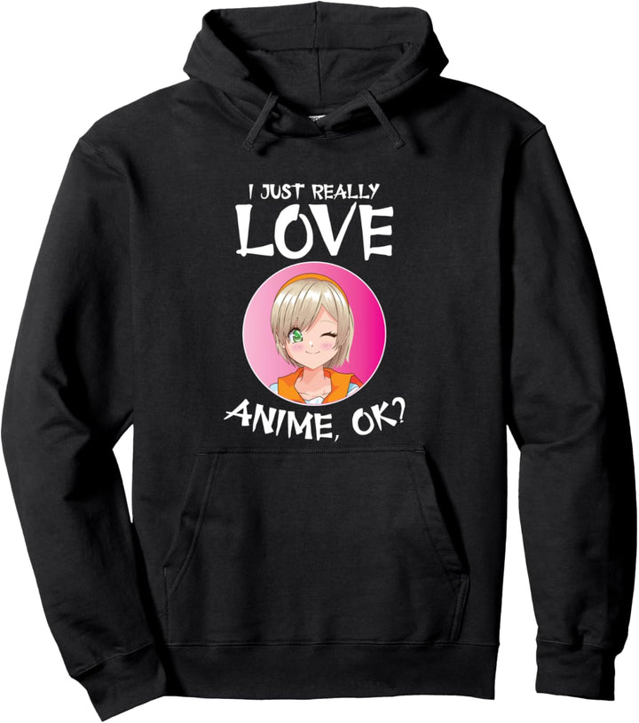Lustige japanische Manga-Otaku-Mädchen, die ich wirklich mag Pullover Hoodie