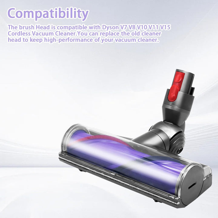 Elektrische Bürste kompatibel für Dyson V7 V8 V10 V11 V15, Betriebene Ersatzteile Bodendüsen mit Dir