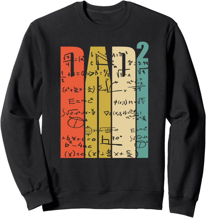 Dad hoch 2 zweifacher Papa Mathe Lehrer Sweatshirt