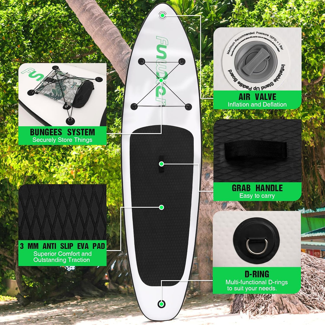 FunWater Aufblasbares Stand Up Paddle Board 10&