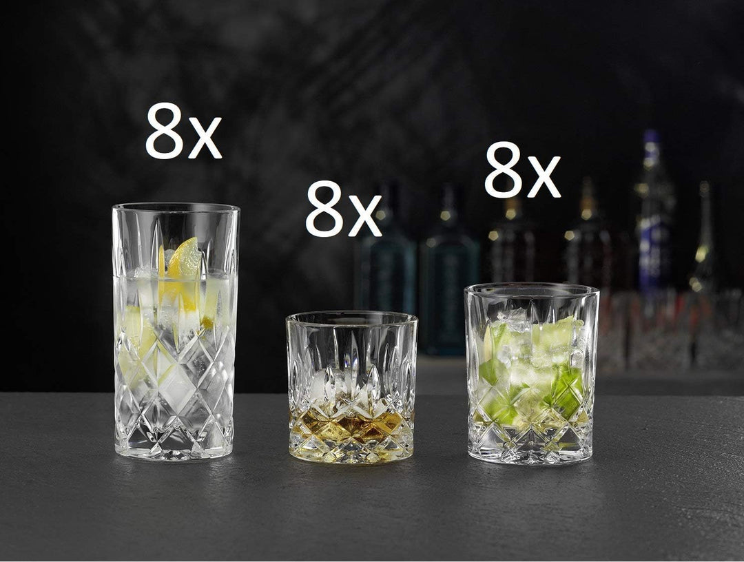 Nachtmann Noblesse Becher Set 24tlg. Longdrink, Whisky, Tumbler Glas, Gläserset
