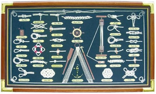 Knotentafel hinter Glas - perfekt für die maritime Dekoration