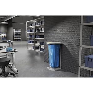 Hailo | Müllsackständer mit 250 Blauen Wertstoffsäcken | ProfiLine MSS XXXL | 2 x 120 l | HxBxT 1000