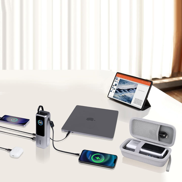 co2CREA Hart Tragbare Schutzhülle Etui Tasche für Anker Laptop Powerbank 25000mAh 165W Powerbank Tra