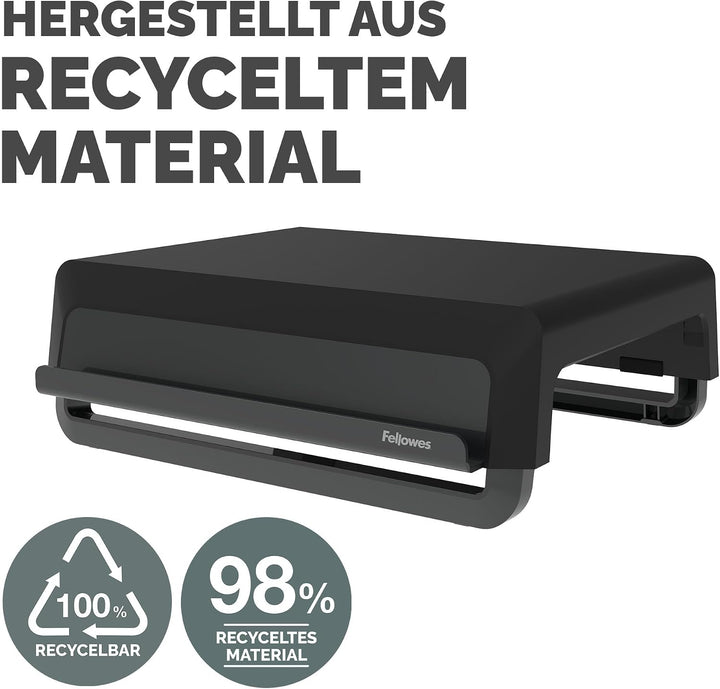 Fellowes Breyta™ Monitorständer für den Schreibtisch, 3 Höhenstufen, tragbar, ergonomisch verstellba