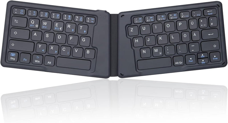 Perixx PERIBOARD-805 Ergo, Kabellose Faltbare ergonomische Tastatur, sehr dünnes Design zum Mitnehme