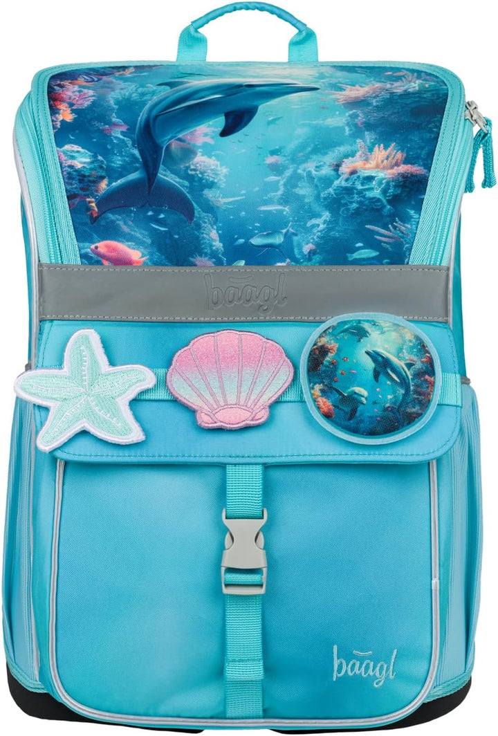Baagl Schulranzen Jungen Mädchen Set 5 Teilig (Zippy Schultasche für 1. Klasse, Mäppchen, Turnbeutel