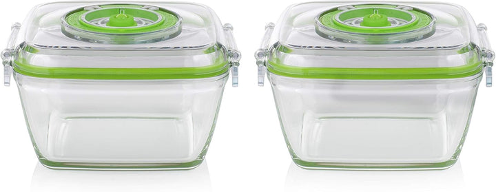 Princess 01.492983.01.001 Lebensmittelaufbewahrungsboxen, Glas 2x 0,7 Liter Glas Vorratsdosen, 2x 0,