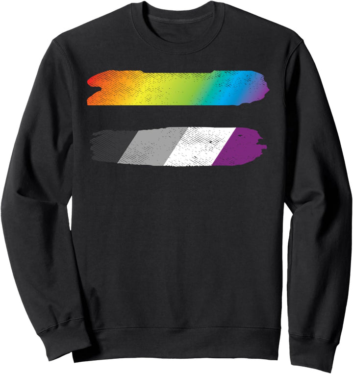 Equal Sign Equality LGBTQ Asexual Flag Ace Pride Ally Sweatshirt