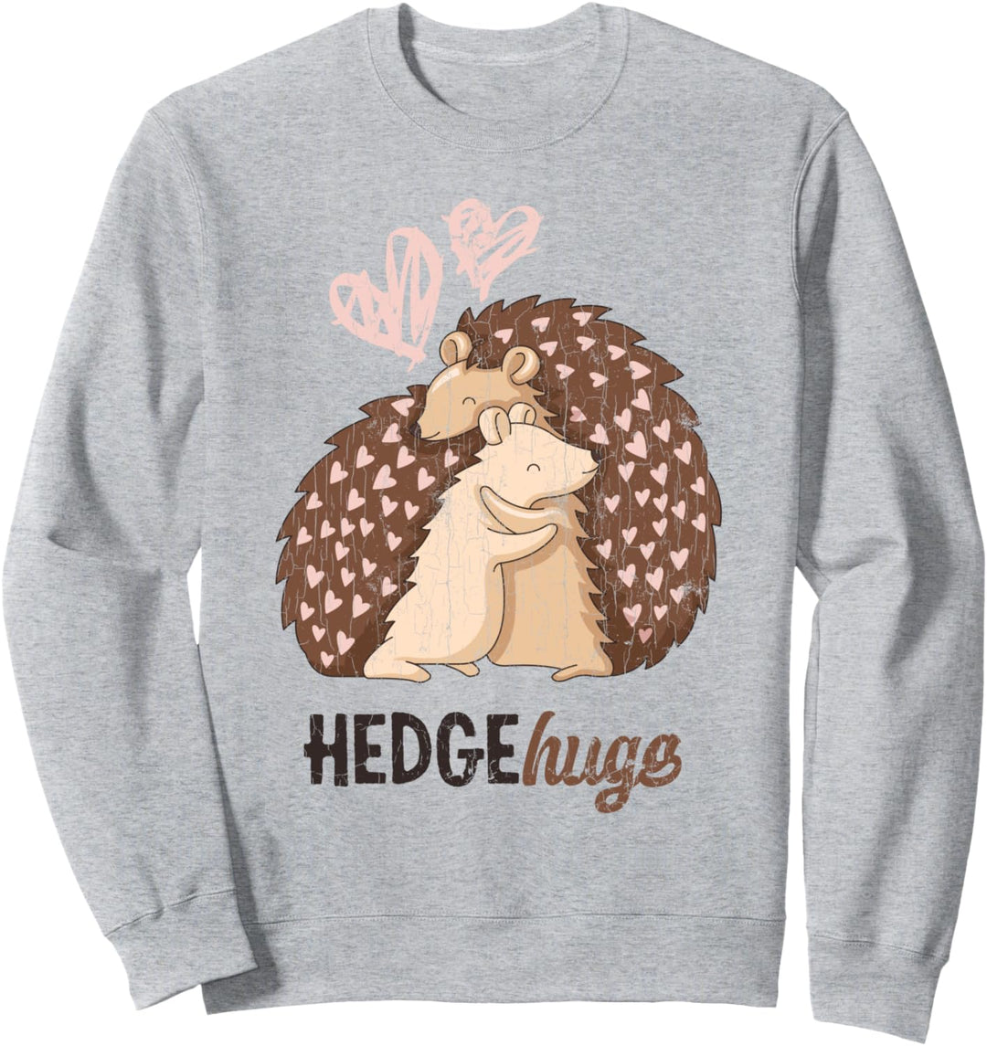 Lustiges Niedliches Igel Design für Ihn Sie Valentinstag Sweatshirt