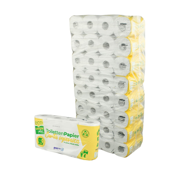 64 Rollen Toilettenpapier | 2-lagig | je 250 Blatt | besonders weiches, saugfähiges Papier| günstige