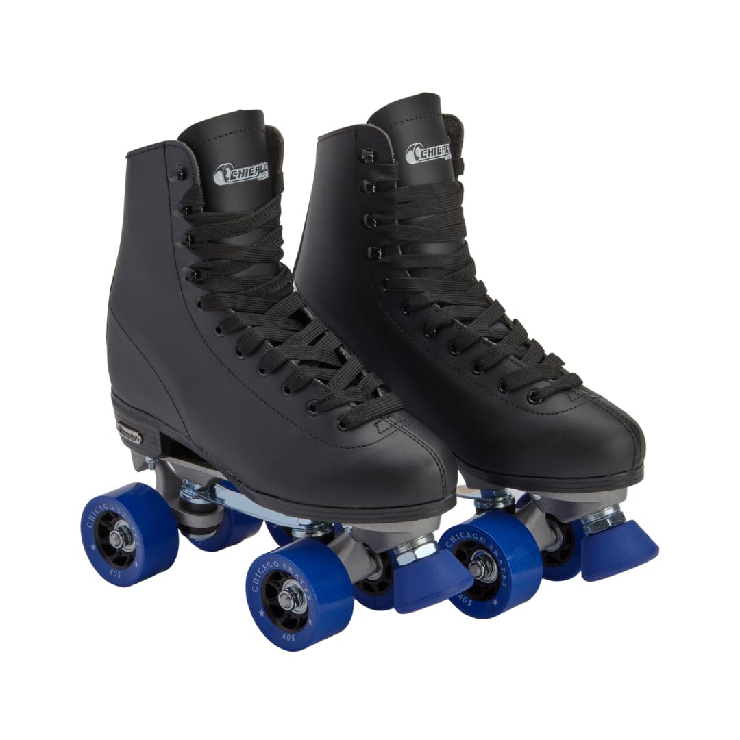 CHICAGO Skates Herren Classic Rollschuhe – Premium Black Quad Rink Skates UK 8 / EU 42, UK 8 / EU 42