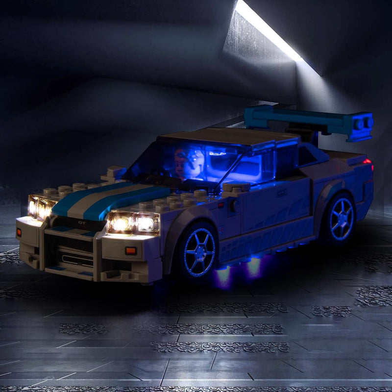 Licht-Kit Kompatibel mit Lego 76917 Speed Champions Nissan Skyline GT-R (Kein Lego-Modell), Led Bele