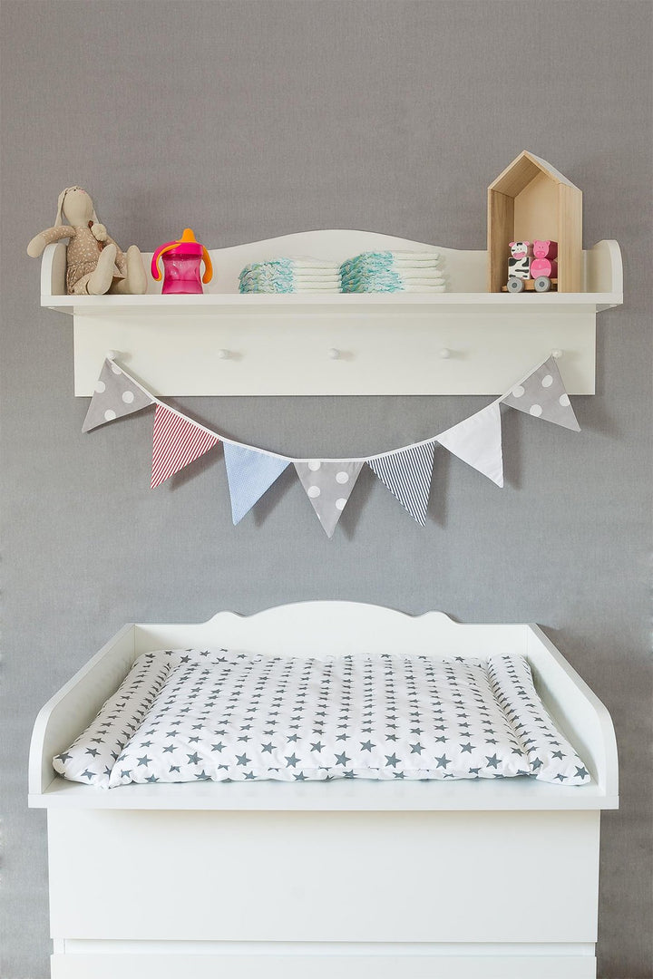 KraftKids Hängeregal weiss Wandregal für Wickeltisch Kommode