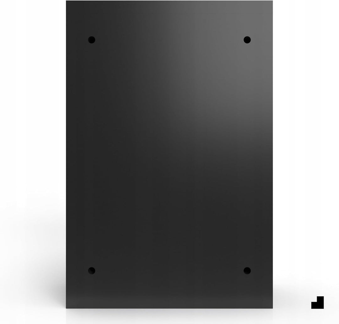 Gustav Briefkasten Klein Schwarz RAL 9005 personalisiert mit Name & Hausnummer inkl. Bitte Keine Wer