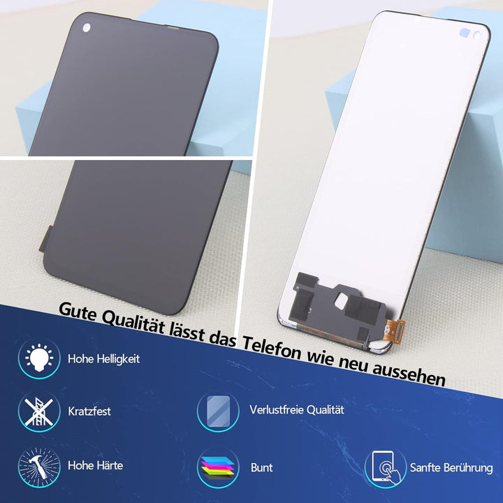 RongZy Ersatz Display Kompatibel für Realme 8 Pro RMX3081/Realme 8 （4G） RMX3085 Touchscreen Bildschi