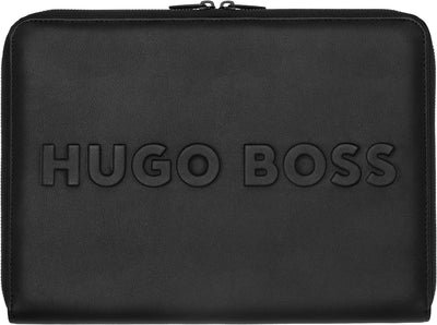 Hugo Boss Schreib-Set Kugelschreiber Filament und A4 Konferenzmappe Label Black in der Geschenkbox,