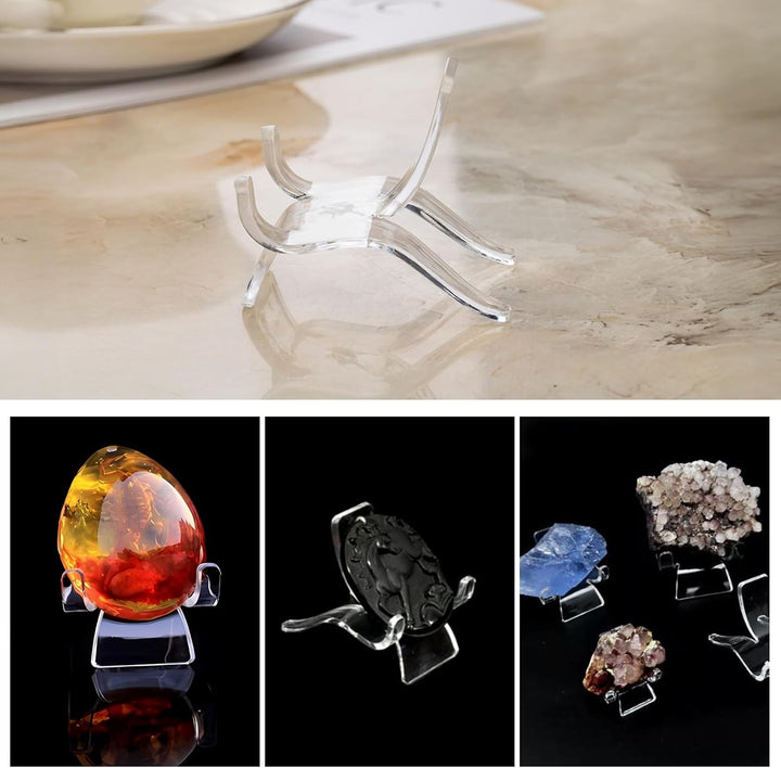 20 Stück Transparentes Acryl Display Halter Acryl Präsentationsständer-Set Kunststoff Display 5 cm u