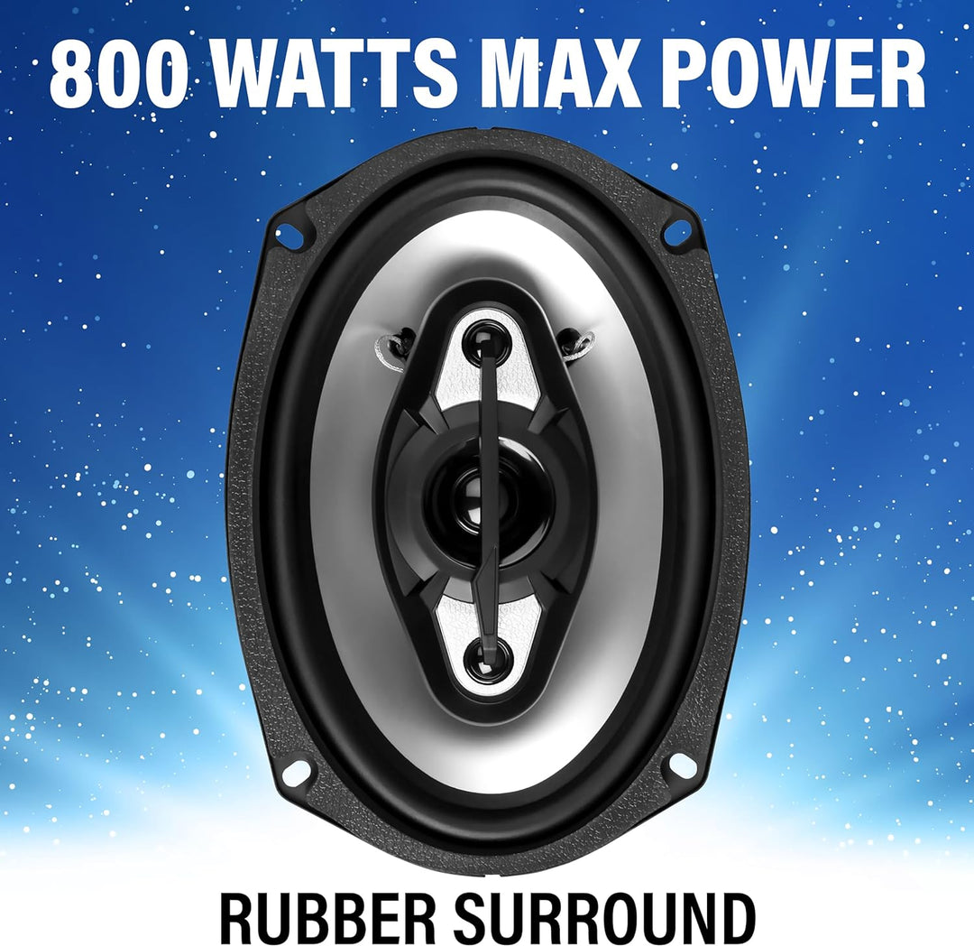 BOSS Audio nx694 15,2 x 22,9 cm Onyx 4 Way Poly spritzgegossener Konus Lautsprecher – Silber 15,2 x