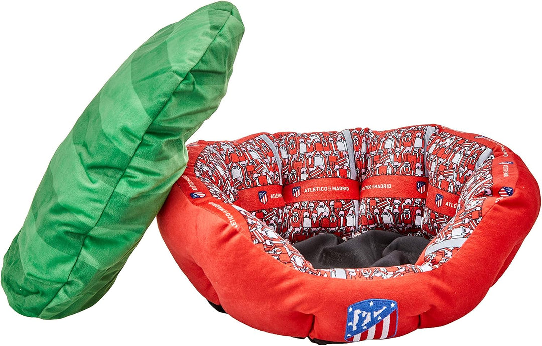 CYPBRANDS Atletico de Madrid BE-01S-ATL Haustierbett, Grösse S, Mehrfarbig S (Paquete de 1), S (Paqu