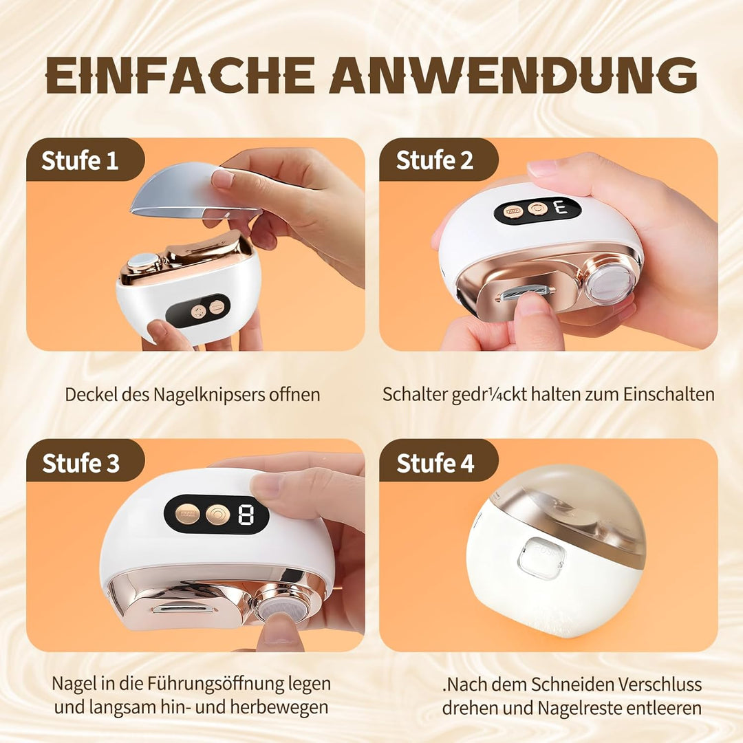 Elektrischer Nagelknipser, 3 in 1 Multi-functional Electric Nail Trimmer, Elektrischer Nagelschneide