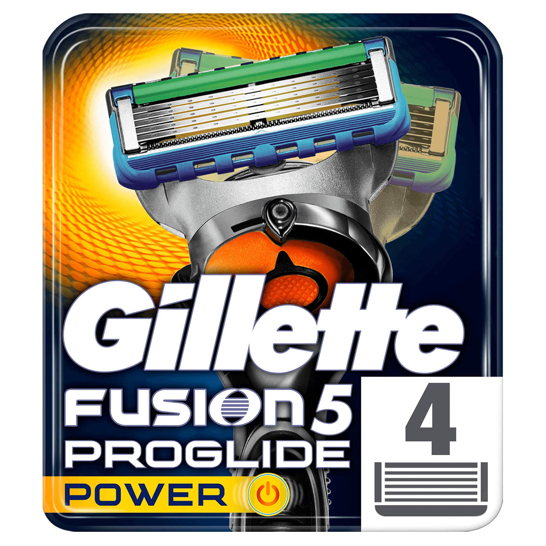 Gillette Fusion5 ProGlide Power Rasierklingen für Herren, 4 Ersatzklingen mit FlexBall-Technologie f