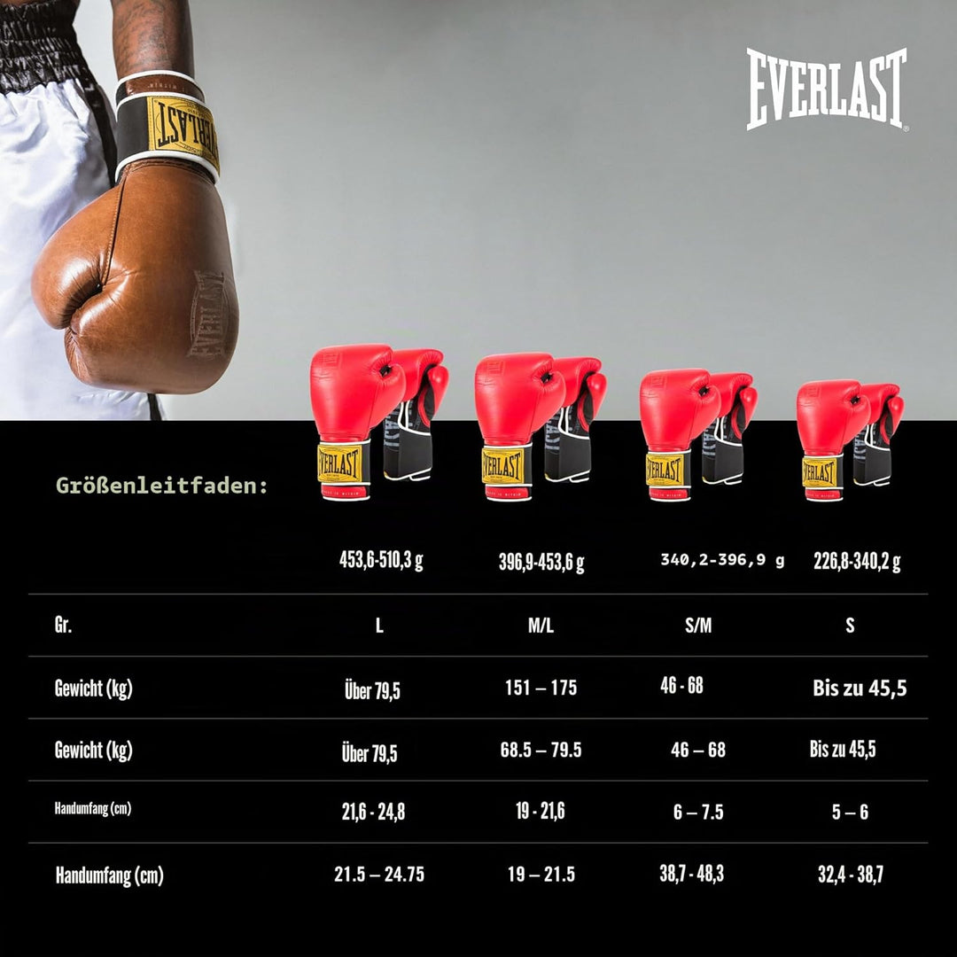 Everlast Unisex – Erwachsene 1910 Classic Glove Handschuhe 12oz Verrotten, 12oz Verrotten