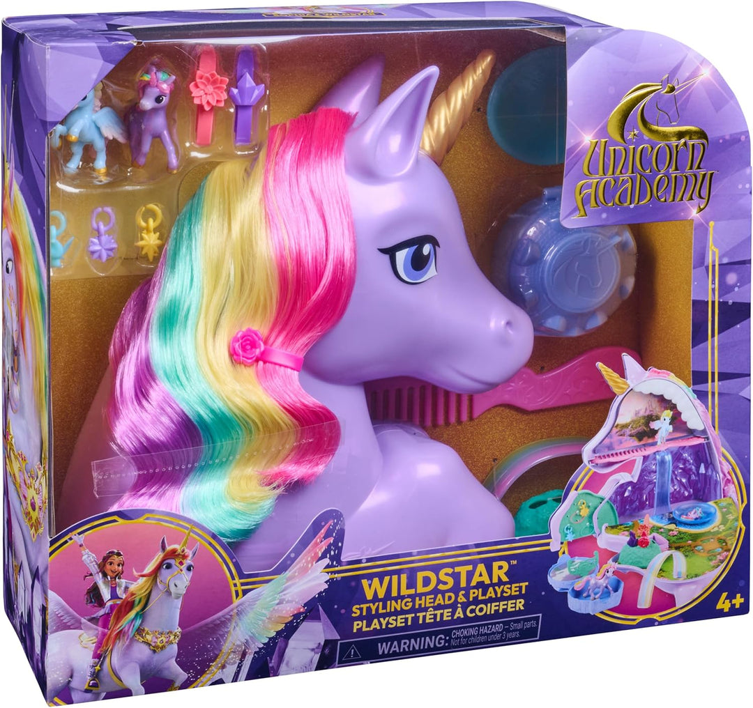 Unicorn Academy Wildstar Einhorn-Stylingkopf-Spielset, ab 4 Jahren