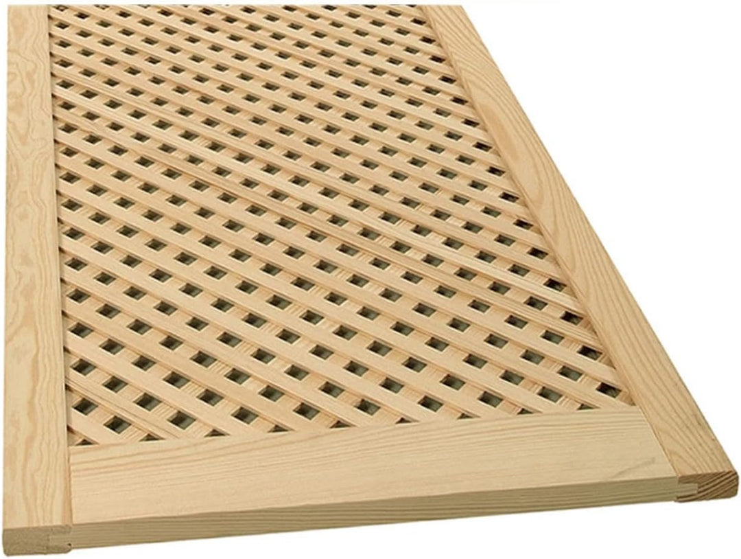 Gittertür Holztür natur 39,5 x 49,4 cm Schranktür Raumteiler Schiebetür für Regale, Schränke, Möbel