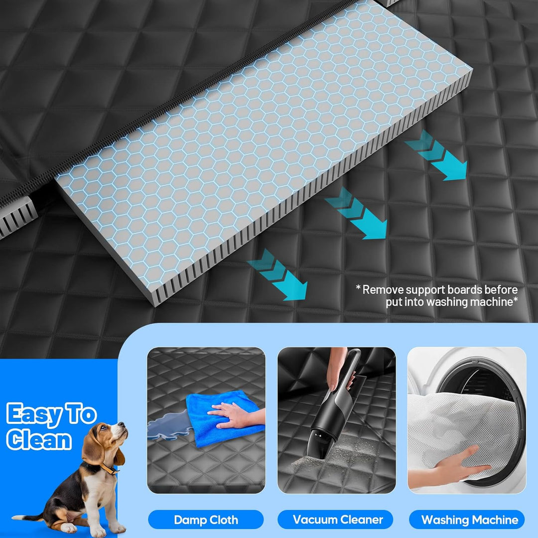 Hundedecke Auto Rückbank, Harter Unterseit Hundedecke Auto Wasserdicht/rutschfest/Rasierfest/Einklap