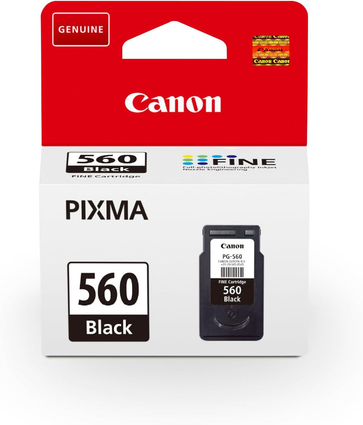 Canon Originaltinte PG-560, Grösse Standard, Schwarz, Recyclebare Verpackung Schwarz Standard Recycl