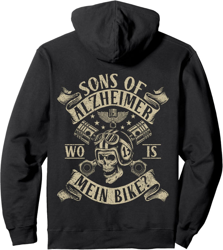 Lustiger Motorrad Spruch Opa Rentner Geschenk Biker Rente Pullover Hoodie