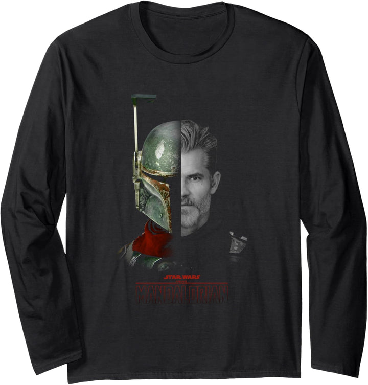 Star Wars Mando Epic Split Poster Langarmshirt