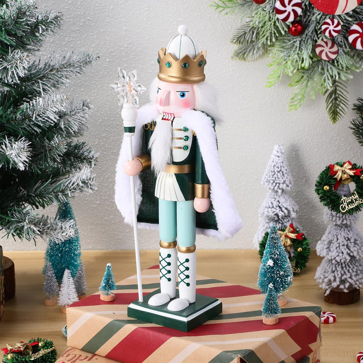 Healeved Traditioneller Holz Nussknacker 30cm - Handgefertigte Weihnachtsdekoration Figur FüR Festli