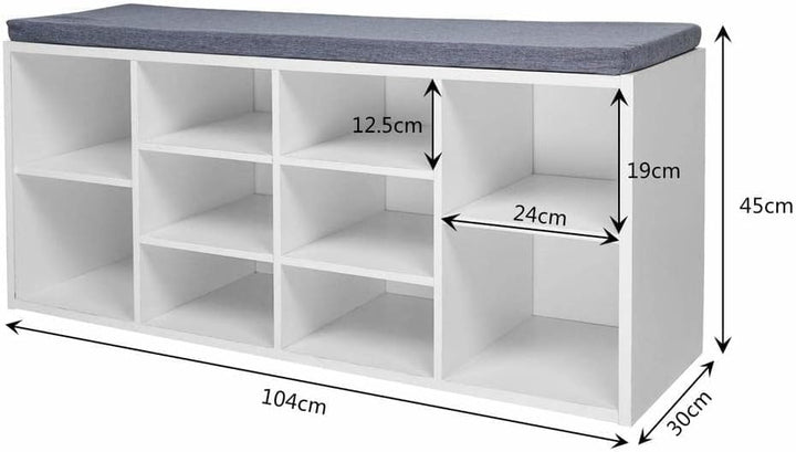 Casa Vital Schuhregal COPYE, weiss, 104x30x54 cm