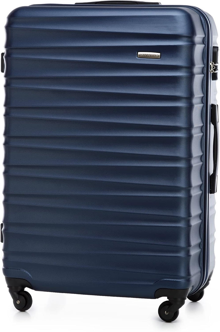 WITTCHEN Reisekoffer Rollkoffer Trolley Grosser Koffer Handgepäck Hartschale aus ABS mit 4 Spinner-R