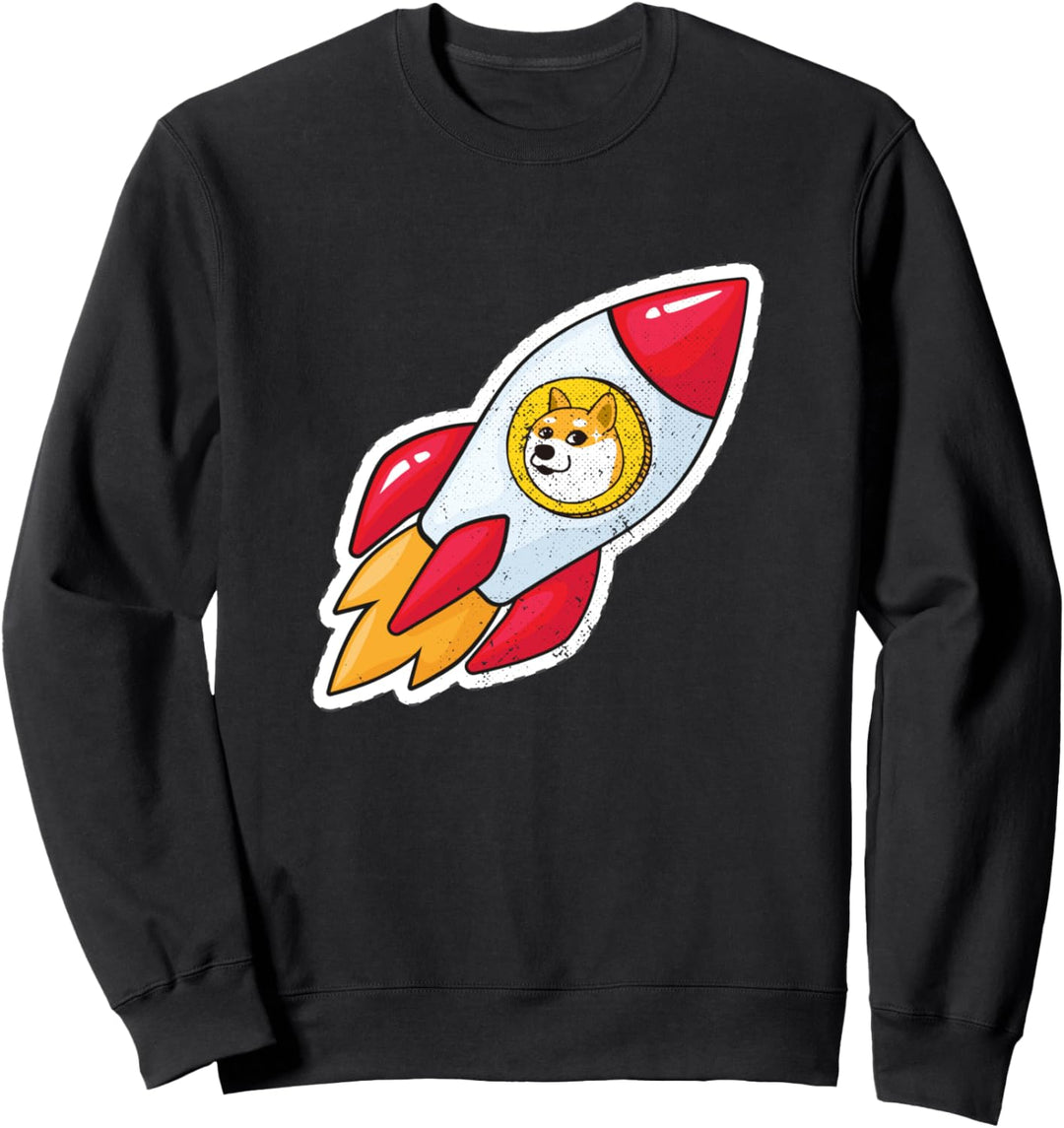Lustiges Crypto Moon Dogecoin Sarkastisches Cryptocurrency Sweatshirt